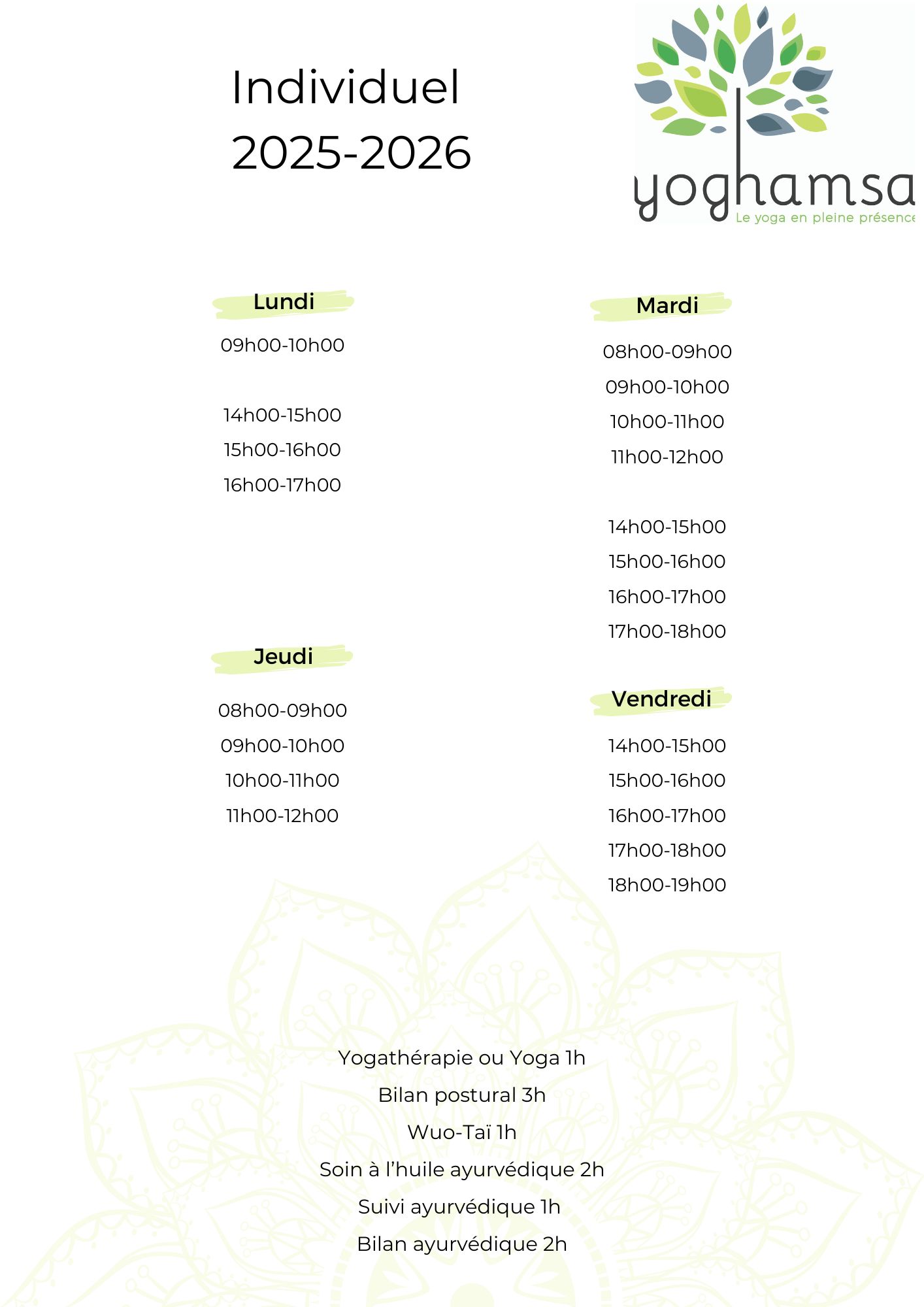 Yoghamsa-horaires-mini-groupes-individuel Yogathérapie