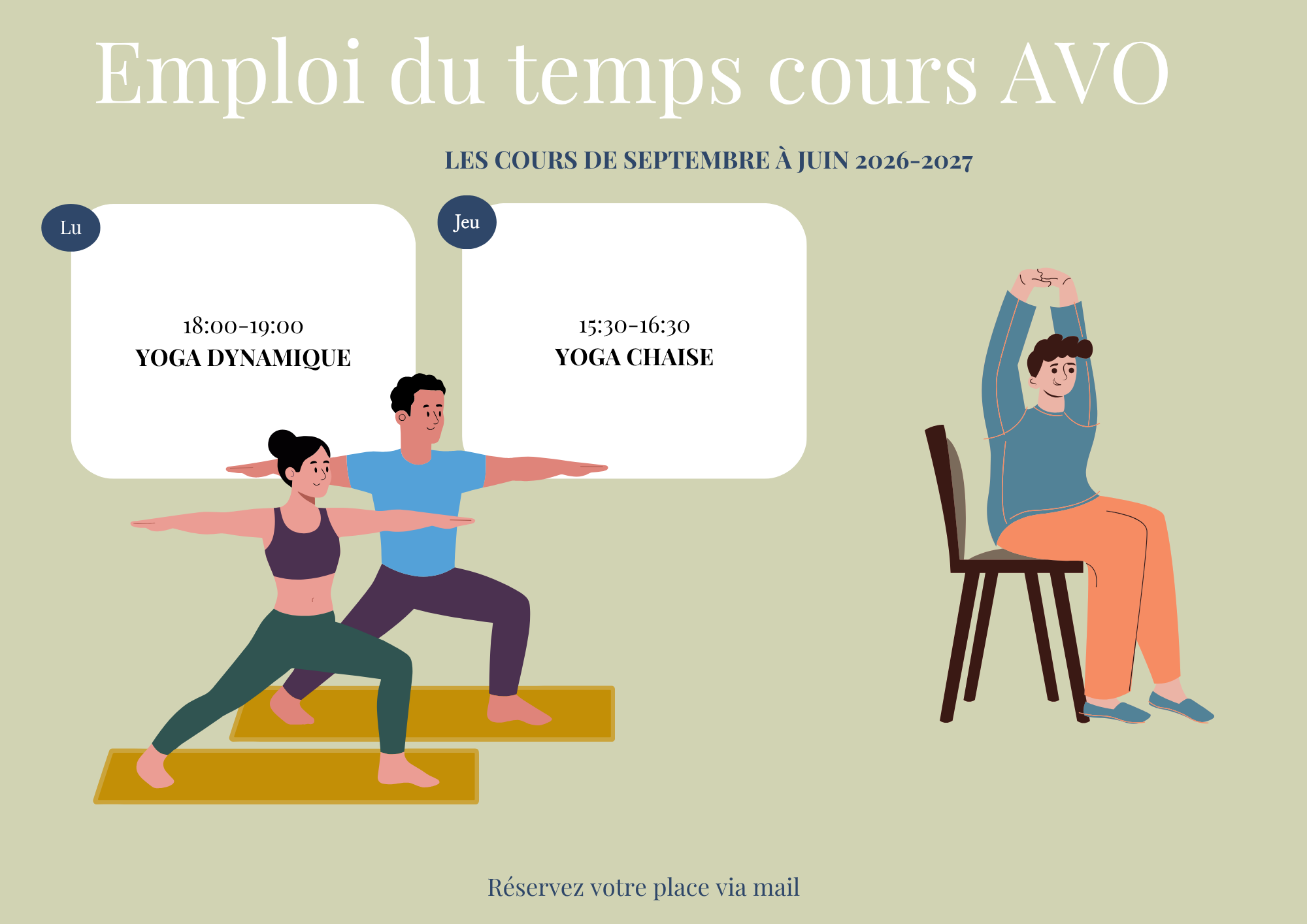 2 Horaires des cours collectifs de Yoga